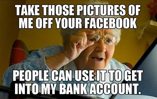 Kai močiutė susikuria facebook'ą