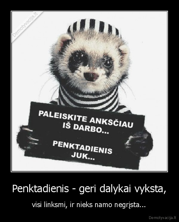 Kaziuko mugės ir penktadienio proga, baigiam anksčiau darbus!